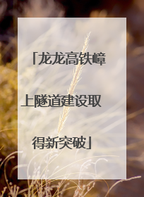 龙龙高铁嶂上隧道建设取得新突破