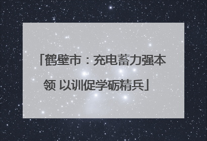 鹤壁市：充电蓄力强本领 以训促学砺精兵