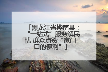 黑龙江省桦南县：“一站式”服务解民忧 群众点赞“家门口的便利”