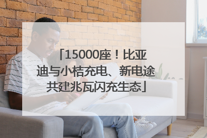 15000座！比亚迪与小桔充电、新电途共建兆瓦闪充生态