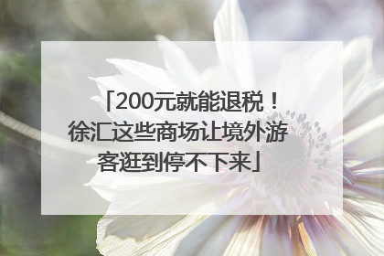 200元就能退税！徐汇这些商场让境外游客逛到停不下来