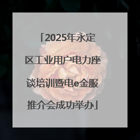 2025年永定区工业用户电力座谈培训暨电e金服推介会成功举办