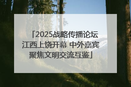 2025战略传播论坛江西上饶开幕 中外嘉宾聚焦文明交流互鉴