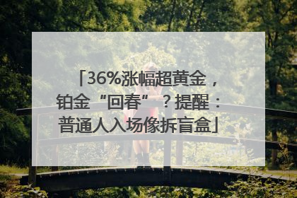 36%涨幅超黄金，铂金“回春”？提醒：普通人入场像拆盲盒