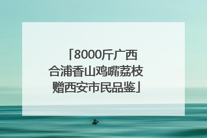 8000斤广西合浦香山鸡嘴荔枝赠西安市民品鉴