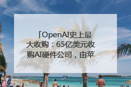 OpenAI史上最大收购：65亿美元收购AI硬件公司，由苹果前设计总监创办