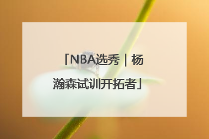 NBA选秀｜杨瀚森试训开拓者