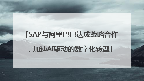 SAP与阿里巴巴达成战略合作，加速AI驱动的数字化转型